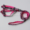 Harness dan tali anjing logo kustom yang dapat disesuaikan